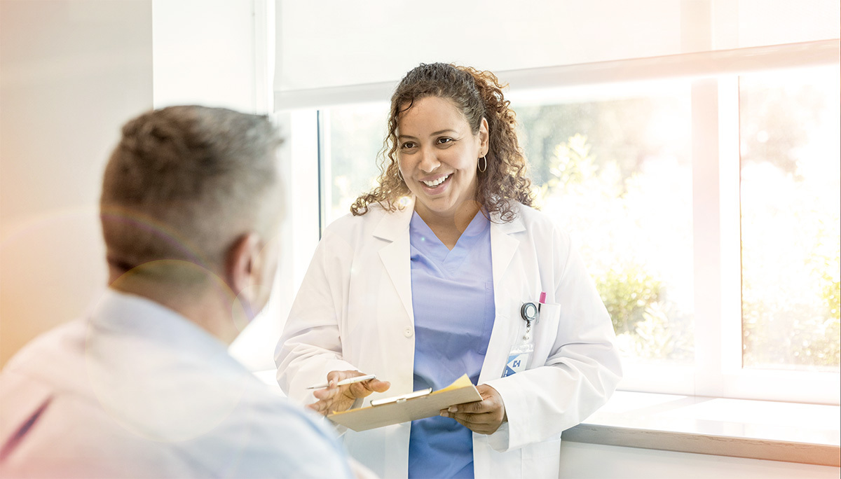 Man consulting with a Doctor