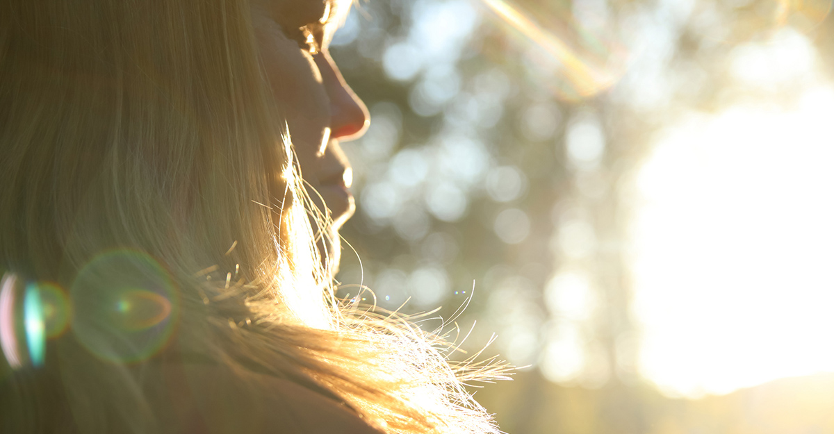 Woman gazing out a window